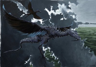 Fabelhaftes Wesen: Darstellung eines Drachen. Zeichnung von Alessandro Lonati von Alessandro Lonati