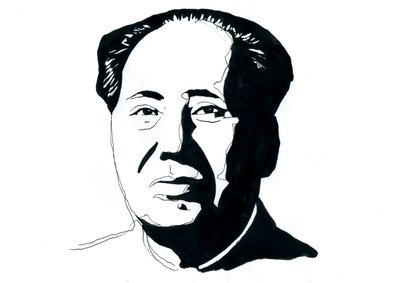Porträt des chinesischen kommunistischen Revolutionärs und Gründers der Volksrepublik China Mao Zedong von Alessandro Lonati