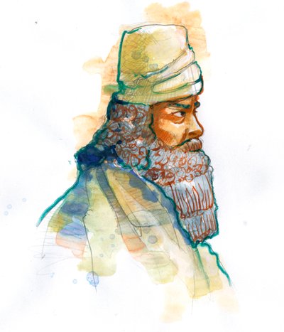 Darstellung von Zoroaster oder Zarathustra, Gründer des Zoroastrismus von Alessandro Lonati