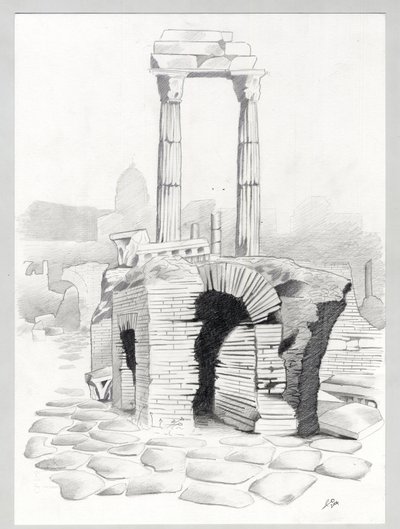 Ruinen der römischen Ära in Rom, Forum (foro romano) von Alessandro Lonati