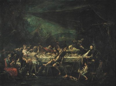 Böhmisches Hochzeitsbankett, ca. 1730-35 von Alessandro Magnasco