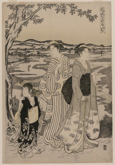 Omu der Papagei (aus der Serie Sieben elegante Episoden aus dem Leben der Dichterin Ono no Komachi) von Alessandro Magnasco