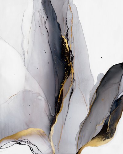 Eleganter Gold-Grau-Fluss von Alevtina Shelest