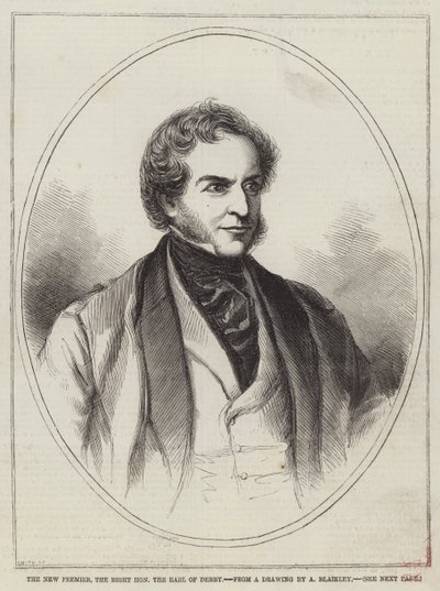 Der neue Premierminister, der ehrenwerte Earl of Derby von Alexander Blaikley