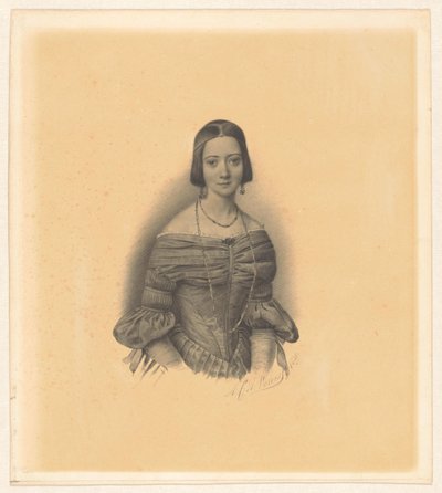 Porträt von Antoinette Marie Henriette Jeanne Reigersman, Ehefrau von Jonkheer Mr Pieter van den Brandeler von Alexander Cesar August Valois (signed by artist)