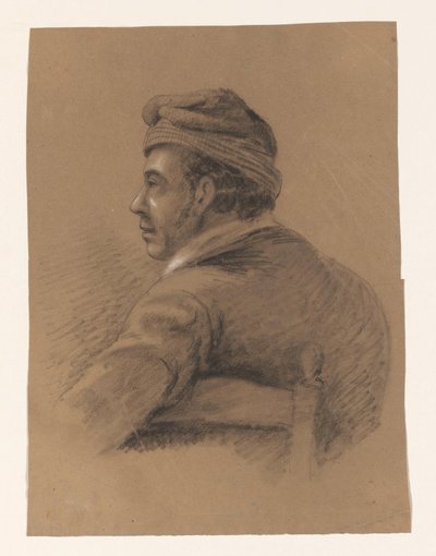 Büste eines gedreht sitzenden Mannes, von hinten gesehen von Alexander Cranendoncq
