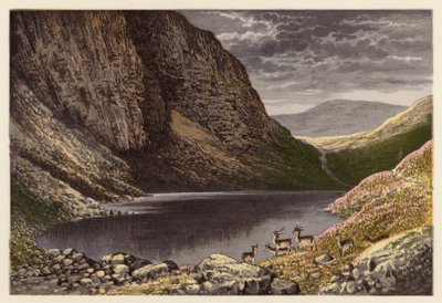 Schottische Loch-Landschaft: Der Dhu Loch, Loch-na-gar von Alexander Francis (after) Lydon