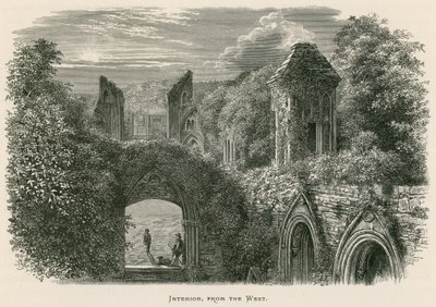 Glastonbury Abbey, Innenansicht von Westen von Alexander Francis Lydon
