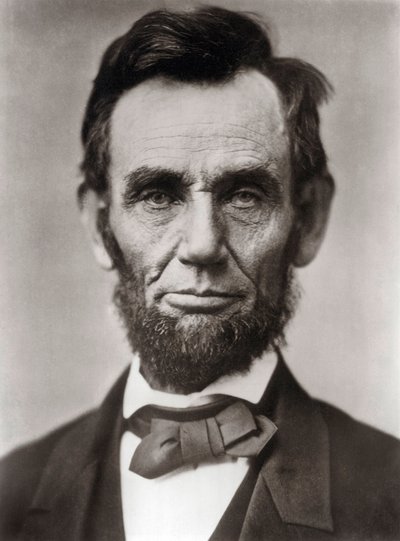 Porträt von Abraham Lincoln (1809-1865), 16. Präsident der Vereinigten Staaten von Amerika. Fotografie von Alexander Gardner von Alexander Gardner