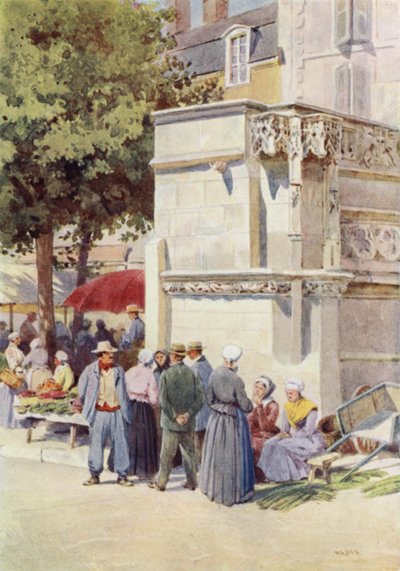 Blois, der Brunnen von Louis XII, auf dem Marktplatz von Alexander Henry Hallam Murray