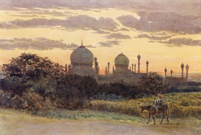 Sonnenuntergang hinter dem Ibrahim Roza, Bijapur von Alexander Henry Hallam Murray