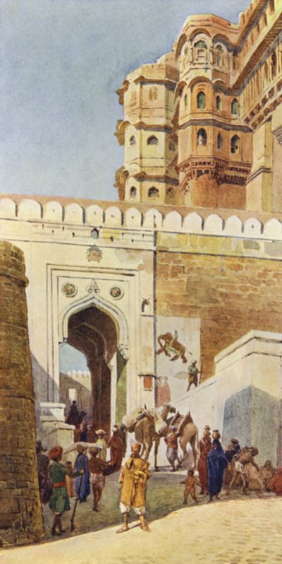 Der Aufstieg zum Palast, Jodhpur von Alexander Henry Hallam Murray