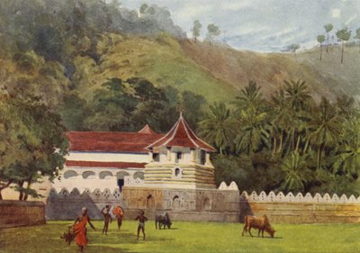 Der Zahntempel, Kandy, Außenansicht von Alexander Henry Hallam Murray
