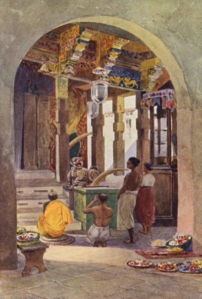 Der Zahntempel, Kandy, Innenansicht von Alexander Henry Hallam Murray