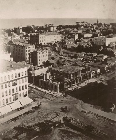 Blick nach Ostsüdosten vom Kuppel des Gerichtsgebäudes in Chicago von Alexander Hesler