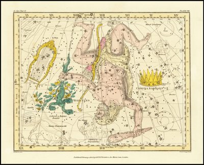 1822 - Alexander Jamieson - Nördliche Krone, Herkules und Zerberus und Leier von Alexander Jamieson