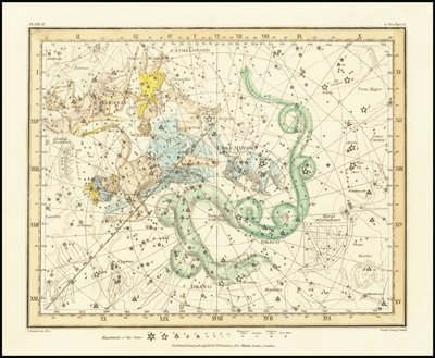 1822 - Alexander Jamieson - Kleiner Bär, auch Kassiopeia, Drache & Kepheus von Alexander Jamieson