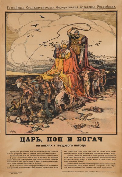 Der Zar, der Priester und der Reiche, 1919 von Alexander Petrovich Apsit
