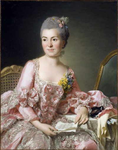Porträt von Marie Suzanne Giroust, Madame Roslin (1734-1772) von Alexander Roslin