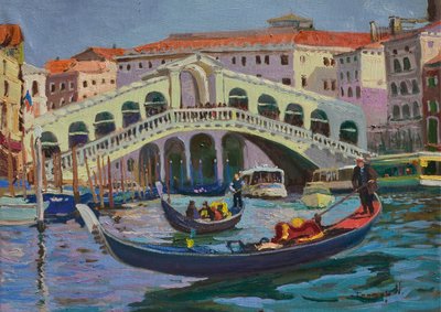 Venedig Rialto-Brücke Gondeln von Alexander Shandor