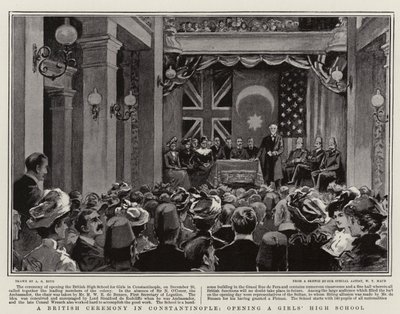 Eine britische Zeremonie in Konstantinopel, Eröffnung einer Mädchenschule von Alexander Stuart Boyd