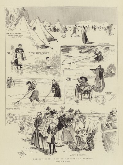 Feriennotizen, Skizzen am Meer in Norfolk von Alexander Stuart Boyd