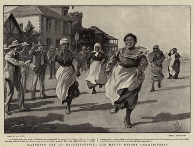 Mafeking-Tag in Matjesfontein, die Schwergewichtsmeisterschaft von Alexander Stuart Boyd