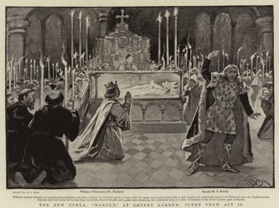 Die neue Oper, Harold, im Convent Garden, Szene aus Akt II von Alexander Stuart Boyd