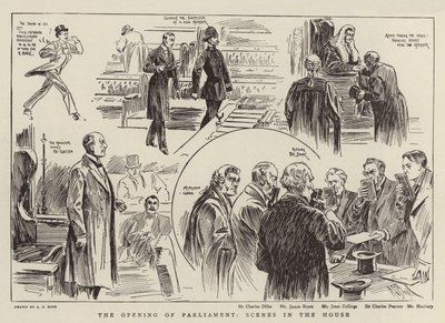 Die Eröffnung des Parlaments, Szenen im Haus von Alexander Stuart Boyd