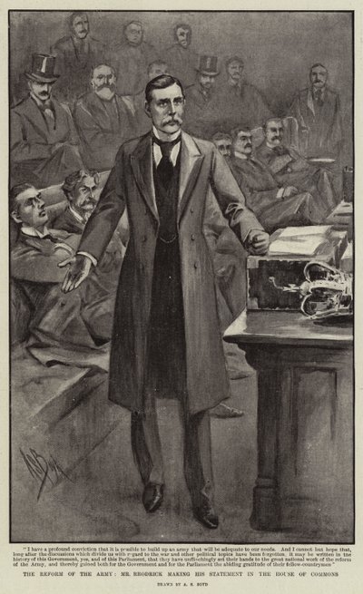 Die Reform der Armee, Mr. Rrodrick macht seine Erklärung im Unterhaus von Alexander Stuart Boyd