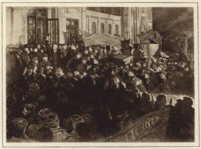 Lenins Ankunft in St. Petersburg, Russland von Alexander Viktorovich Moravov
