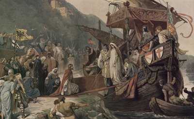 Kaiser Friedrich II. empfängt in Stolzenfels seine Braut Isabella von Alexander Zick