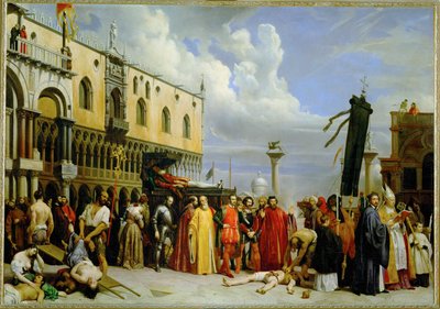 Trauerfeierlichkeiten für Tizian, gestorben in Venedig während der Pest von 1576 von Alexandre-Jean-Baptiste Hesse