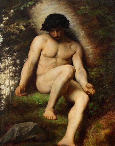 Studie von Adam für Paradis perdu, ca. 1863 von Alexandre Cabanel