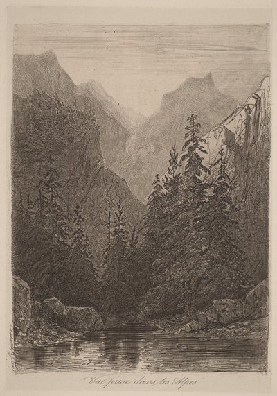 Blick in die Alpen von Alexandre Calame