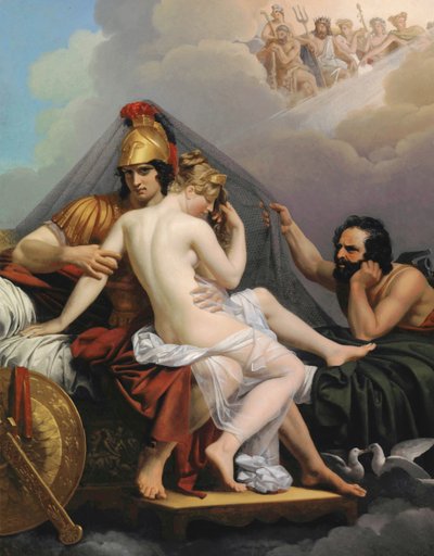 Mars und Venus von Vulkan überrascht von Alexandre Charles Guillemot