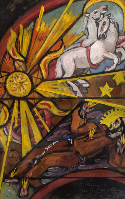 Entwurf für ein Glasfenster für Saint-Maurice, ca. 1930-32 von Alexandre Cingria
