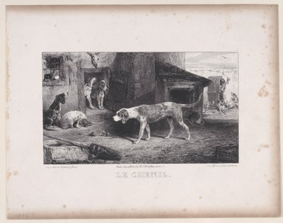 Der Zwinger, aus der Serie Jagdszenen, 1829 von Alexandre Gabriel Decamps