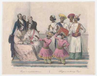 Bayees oder tanzende Jungen, aus Vierundzwanzig Platten zur Veranschaulichung von Hindoo und europäischer Art..., 1832 von Alexandre Marie Colin