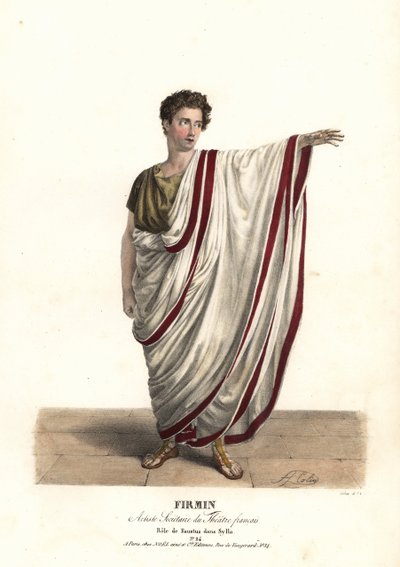 Jean-Baptiste Firmin als Faustus in der Tragödie Sylla von Victor Joseph Etienne de Jouy, Theatre Francais von Alexandre Marie Colin