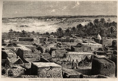 Blick auf die Terrassen von Tougourt (Oued Rir) von Alexandre de (after) Bar