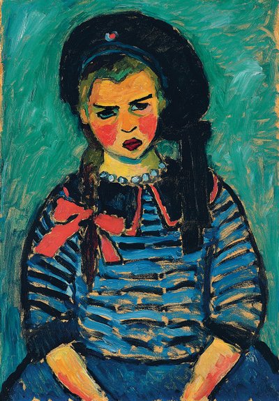 Mädchen mit roter Schleife von Alexej von Jawlensky