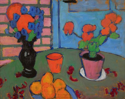 Stillleben mit Blumen und Orangen von Alexej von Jawlensky