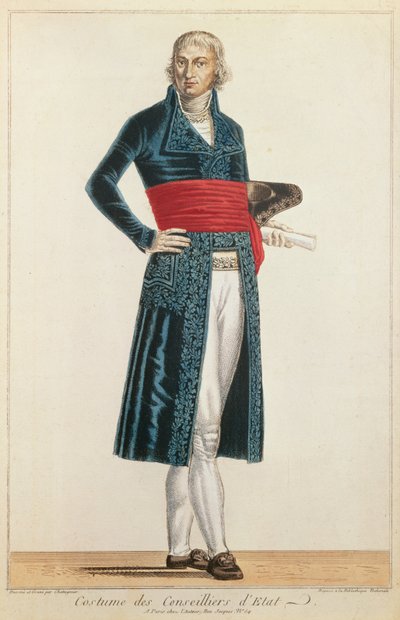 Uniform des Staatsrats, ca. 1804-10 (Farbstich) von Alexis Chataigner