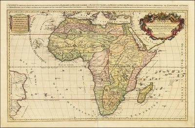 Karte von Afrika 1692 von Alexis-Hubert Jaillot von Alexis-Hubert Jaillot