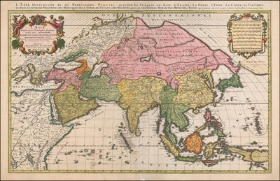 Karte von Asien 1692 von Hubert Jaillot von Alexis-Hubert Jaillot