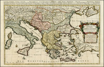 1692 Karte des Türkischen Reiches in Europa von Alexis-Hubert Jaillot