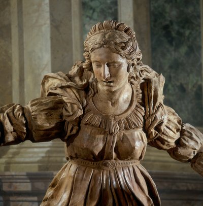 Maria Magdalena, Detail der Beweinung Christi, in der Kapelle des seligen Aldrovandi von Alfonso Lombardi