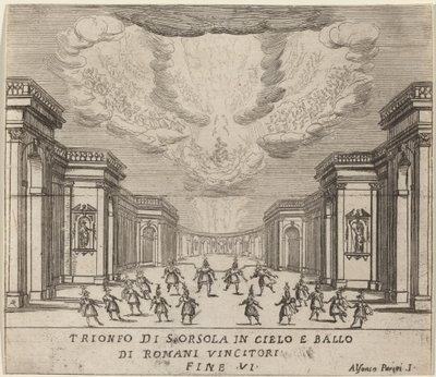 Der Triumph der Heiligen Ursula im Himmel und die römischen Eroberer von Alfonso Parigi II