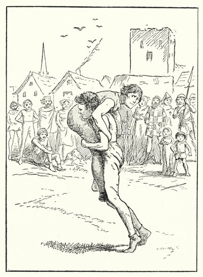 Merrie England: Ein Wrestling-Match von Alfred (after) Pearse